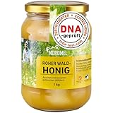 Reiner, wilder, natürlicher, roher Honig, 1 kg, ungefiltert, natürlicher Honig aus dem Ostseewald in Estland, nachhaltig geerntet mit 100% grüner Energie