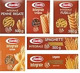 Testpaket Barilla pasta integrale Vollkorn italienisch Nudeln 500g (6 x 500g)