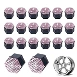 Radmutterkappen | Set mit 20 glänzenden Abdeckungen für Bolzen | dekorativer Schutz gegen Kratzer, abnehmbar, für Fahrzeuge mit Staubbeständigkeit