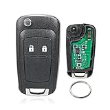 2 Tasten Klapp Schlüssel Fernbedienung für Opel Insignia Vauxhall Astra j Meriva Zafira Movano Mokka Adam (433MHz ID46 Chip) (2 Tasten)