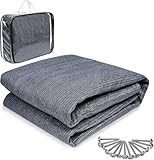 YRHome Vorzeltteppich Zeltteppich 2.5 x 2.5 m Zeltunterlage Outdoor Camping Vorzelt Campingteppich Campingmatte Vorzeltboden aus HDPE Zeltboden Soft für Zelt Wohnmobil mit Tragetasche,13 Heringe
