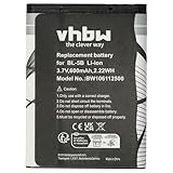 vhbw Akku kompatibel mit Alcatel OneTouch/OT S680 Handy Smartphone Telefon (600 mAh, 3,7 V, Li-Ion)