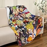 Flanell-Überwurfdecke mit Anime-Charakteren, 152,4 x 127 cm, superweich, leicht, zottelig, Klimaanlage, Decke, kühlende Sommerdecke, Handtuch, Decke für Couch