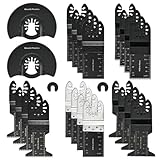 Magiin Oszillierende Sägeblatt, Metall Oszillierende Multitool Schnellwechsel Sägeblätter aus Kohlenstoffstahl (24 Pcs)