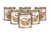 Buss Pasta Gerichte – Fusilli mit köstlicher Bolognese Sauce - Fertiggerichte für die Mikrowelle – Schnelles Gericht mit Nudeln aus der Konserve - 6 x 800 g