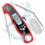 CIRYCASE Fleischthermometer Digital, Sofort Lesen Bratenthermometer Ofenthermometer, Externe Lange Sonde mit 102cm-Edelstahlkabel, Zeigerthermometer, Backofenthermometer für Küche, BBQ, Ofen, Backen