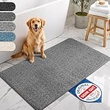 Bodenständig® Badematte Anthrazit – rutschfest & Waschbar – Saugstarke Badezimmermatte – Hygienischer Duschvorleger – Badvorleger rutschfest waschbar 40x60 cm schnelltrocknend