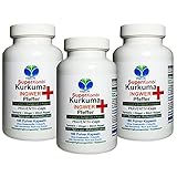 Curcuma KURKUMA + INGWER + PFEFFER SuperKombi 540 (3x180) Kapseln CURCUMIN & GINGEROL & PIPERIN - NATUR PUR - OHNE ZUSATZSTOFFE. 27090-5