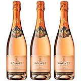 Bouvet Excellence Rosé Crémant de Loire Brut - Klassische Flaschengärung – Cabernet Franc – Cremant Rosé Ideal als Geschenk - 3 x 0.75 L