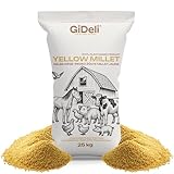 GiDeli Hirse Gelb 25 kg - Wellensittich Futter Hirsekorn - Vogelfutter für Kanarienvogel und Heimvögel