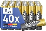 VARTA Batterien AA, 40 Stück, Power on Demand, Alkaline, 1,5V, Vorratspack in umweltschonender Verpackung, ideal für Computerzubehör, Smart Home Geräte, Made in Germany [Exklusiv bei Amazon]