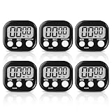 6 Pcs Kurzzeitwecker Digital Küchentimer Digital, Timer Digital, Digitaler Küchentimer, Countdown Stoppuhr Küche, Digital Timer Deutlich Zeigen Küchentimer Magnetisch Stoppuhr Timer Zum Kochen Backen