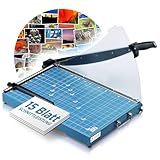 Olympia G 4415 Premium Hebelschneider | Papierschneidemaschine DIN A3 | bis zu 15 Blatt | Papierschneider A3 | 448 mm Arbeitsbreite | Anpressschiene mit Fingerschutz | sicheres Schneidegerät | blau