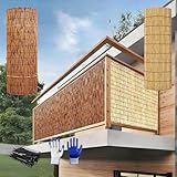 Schilfmatte Sichtschutz Schilfrohrmatte Wetterfest Premium Natürlicher Strohmatte Stabiler Weidenmatte Vielseitig Einsetzbar Im Innen Und Außenbereich