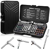 WGIDSKKI Ratschen Schraubendreher Set, 40 in 1 Magnetisch Schraubendreher Reparatur Werkzeug Set, S2-Stahlbits, DIY-Kombinations-Biegsame Welle, Präzisions-Elektrogerätereparatur