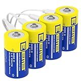EEMB D Batterien 1.5V Wiederaufladbare D Batterien Wiederaufladbare Lithium D-Zellen Batterien USB Typ C Ladekabel LR20 Ersatzbatterie für Taschenlampe - 4er Pack