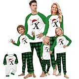 Generisch Weihnachts Pyjamas Set, Weihnachten Schlafanzug Familie, Weihnachts Pyjamas Match Christmas Couple, Weihnachten Schlafanzug für Damen Herren Kinder Baby