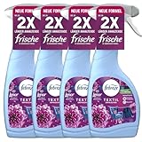 Febreze 4X Textilerfrischer Lenor Amethyst Blütentraum Entfernt Gerüche je 500ml