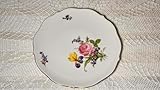 0911 Teller. Triptis Porzellan Kuchenteller mit Blumenmotiven & perfektem Goldrand. Dm. 19 cm