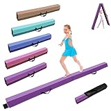 SportBob schwebebalken kinder Schwebebalken klappbar Balken Gymnastik 240cm PU Leder schwebebalken für zuhause balancierbalken Balance Beam Training Beam für Kinder, Fitness/Training/Turnen