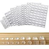 YEGUO Elastikpuffer, 320 Stück Gummipuffer Schutzpuffer Transparent Möbelpuffer Selbstklebende Gummifüße Gumminoppen Lärm Dämpfung Pads Anschlagpuffer (8 Größen), Rund