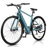 AOIHO E Bike, 28'' EBike Herren E-Bike Damen mit 𝐃𝐫𝐞𝐡𝐦𝐨𝐦𝐞𝐧𝐭𝐬𝐞𝐧𝐬𝐨𝐫, 250W Motor Elektrofahrräder Trekkingrad E Fahrrad mit 6-Gang, 3 Modi, Pedelec Citybike Elektrofahrrad für Erwachsene