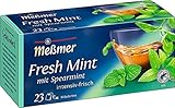 Meßmer Fresh Mint mit Spearmint | 23 Teebeutel | Intensiv-frisch | Vegan | Glutenfrei | Laktosefrei