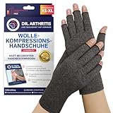 Von Ärtzten Entworfen, Kompressionshandschuhe, Athrose Handschuhe, Handbandage für Sehnenscheidenentzündung, Bequeme und Stützende Fingerlose Arthritis Handschuhe, 1 Paar, M