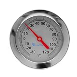 Lantelme Einkochthermometer Edelstahl mit 30cm Sonde | Temperaturbereich -30°C bis 120°C | Analog Bimetall Thermometer zum Einkochen Einmachen Räuchern Küche und Fleischerei Metzgerei