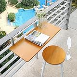 Outdoor Klapptisch Balkontisch mit verstellbarer Wand montierter Seite für Terrasse und Balkon