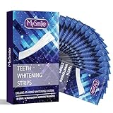 MySmile Zahnaufhellung Whitening Strips, 28 Non-Sensitive Formel Peroxid frei teeth whitening strips, Sicher für Zahnschmel, 14 Bleaching Whitening-Sitzungen, Tiefe Fleckentfernung