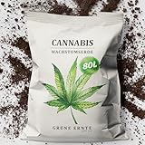 GRÜNE ERNTE Hanf Erde - 80L Bio Erde für Cannabispflanzen - organische Cannabis Erde Indoor & Outdoor - torffreie Grow Erde für optimalen Wachstum - inkl. Perlit für Pflanzen