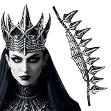 XIAOXIAOYU Rabenkrone, Krähenkranz | Kostüm Krone für Erwachsene, Cosplay, Krone, Zubehör für Gothic-Helm, Cosplay-Krone für Frauen und Mädchen