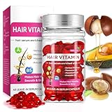 Hair Vitamin Serum Capsule, Haarvitamin Serum Kapseln, Marokkanischem Macadamia Avocadoöl, Enriched with Vitamins A C E & B5, Spendet Feuchtigkeit, Repariert Geschädigtes (40pc)