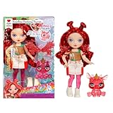 Rainbow High Littles Rainbow Fantasy Fairies & Pet - Apple, Rot - 14 cm Kleine, Bewegliche Puppe & Fantasie-Hirsch mit Austauschbaren Feenflügeln, Süßes Geschenk für Kinder ab 4