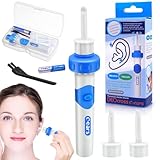 YESLUSY Ohrenschmalz Entferner, Sicheres Und Weiches Elektrisch Ohrenschmalz Mit 2 Waschbaren Ersatzköpfen Und Batterie, Ear Cleaner für Kinder und alle Familien