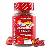 Multivitamin Kinder Gummibärchen - mit Vitamin C, D, B6, B12, Jod, Zink - Multivitamin Tabletten Alternative - Vitamine Kinder - Glutenfrei Vitamin Gummibärchen - 30 Gummies - Novomins