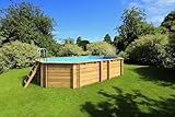 Paradies Pool Holzpool Tropic Octo +540, Blaue Folie, Filteranlage inkl. Filtersand