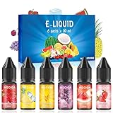 MECIGA 6 * 10 ml Premium Liquid in Chubby-Flasche für Aroma-Verdampfer