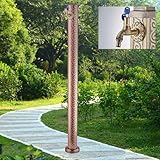 Generisch Gartenwassersäule aus Edelstahl mit Doppelhahn, frostsicherer Standhahn für den Außenbereich für vertikale Gärten, langlebige Wassersäule für den Innenhof für einfachen Zugang