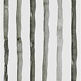 FENTIS Dunkelgrün Breite Streifen Effekt Selbstklebende Tapete Weiß Abziehen und Aufkleben Kontaktpapier Klebrige Rückseite Plastik Wandaufkleber Rollen für Küche Schrank Wasserdicht 44.5x500cm