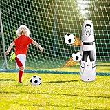 Alftek Freistoß Dummies 1.75m Fußball Kinder Erwachsene Fußballtraining Fußball Dummy Boxsack, Torwart Keeper Tumbler Aufblasbarer Trainingspuppe
