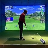 QUTBAG Verdickter Golfsimulator-Aufprallschirm, Golfsimulator-Projektionsschirm mit Ösen für das Golftraining, schlagfest, verdickt, langlebig, gepolstert, dämpfend 3m*2m/9.84ft*6.56ft