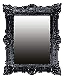 Lnxp WANDSPIEGEL 56X46 cm BAROCKSPIEGEL Spiegel IN SCHWARZ Renaissance OPULENTER PRACHTVOLLER Nostalgie ANTIK BAROCK REPRO BAROCKSTIL 50SP