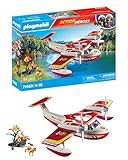 PLAYMOBIL Action Heroes 71463 Feuerwehrflugzeug mit Löschfunktion, heldenhafte Rettungsmissionen, inklusive Feuerwehrmann und vielfältigem Zubehör, detailreiches Spielzeug für Kinder ab 4 Jahren