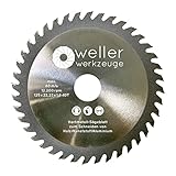 WELLERWERKZEUGE | Hartmetall Allesschneideblatt Sägeblatt 125mm 40 Zähne TCT Aluminium Kupfer Holz Ne metalle Trennscheibe