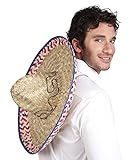 Boland 95424 - Hut Sombrero Salvatore, Durchmesser 52 cm, Mexikaner, Gaucho, Karneval, Themenparty, Mottoparty