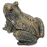 WOONEKY Schlüsselversteck Frosch aus Wetterfestem Harz mit Deckel Gartenschlüsselhalter für Außen Ersatzschlüsselbox für Garten und Hof