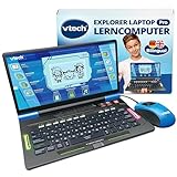 VTech Explorer Laptop Pro – Bilingualer Lerncomputer mit lehrreichen Spielen aus 8 Kategorien wie Lesen, Mathematik oder Englisch – Mit QWERTZ-Tastatur und Maus – Für Kinder von 6-8 Jahren