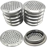 CTRICALVER 53mm Edelstahl Lüftungsgitter Rund, Entlüftung Belüftung, Edelstahl Lüftungsgitter Belüftungsgitter,12er | Edelstahl Lüftungsgitter Belüftungsgitter (Konvex)